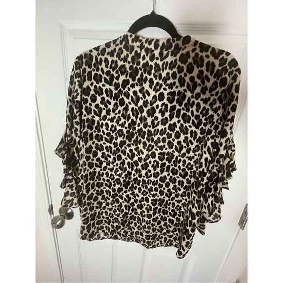 Vince Camuto 1X cheetah print blouse NWT - Picture 2 of 7